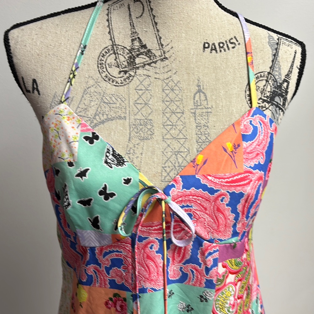 Colorful Patchwork Mini Dress - Picture 6 of 14